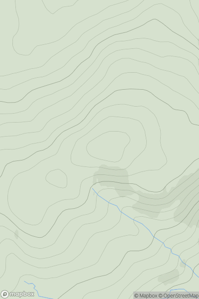 Thumbnail image for Meall Dubh [Pitlochry to Braemar & Blairgowrie] showing contour plot for surrounding peak